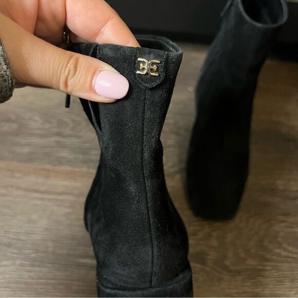 SAM EDELMAN DARUBY BOOTIE IN BLACK SUEDE - Picture 10 of 14